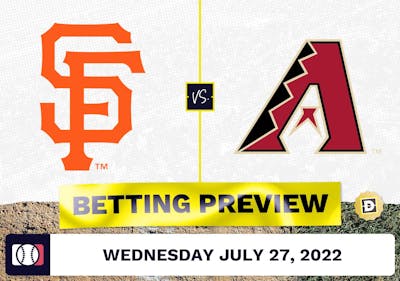 Giants vs. Diamondbacks Prediction and Odds - Jul 27, 2022