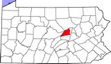 Union county on PA state map