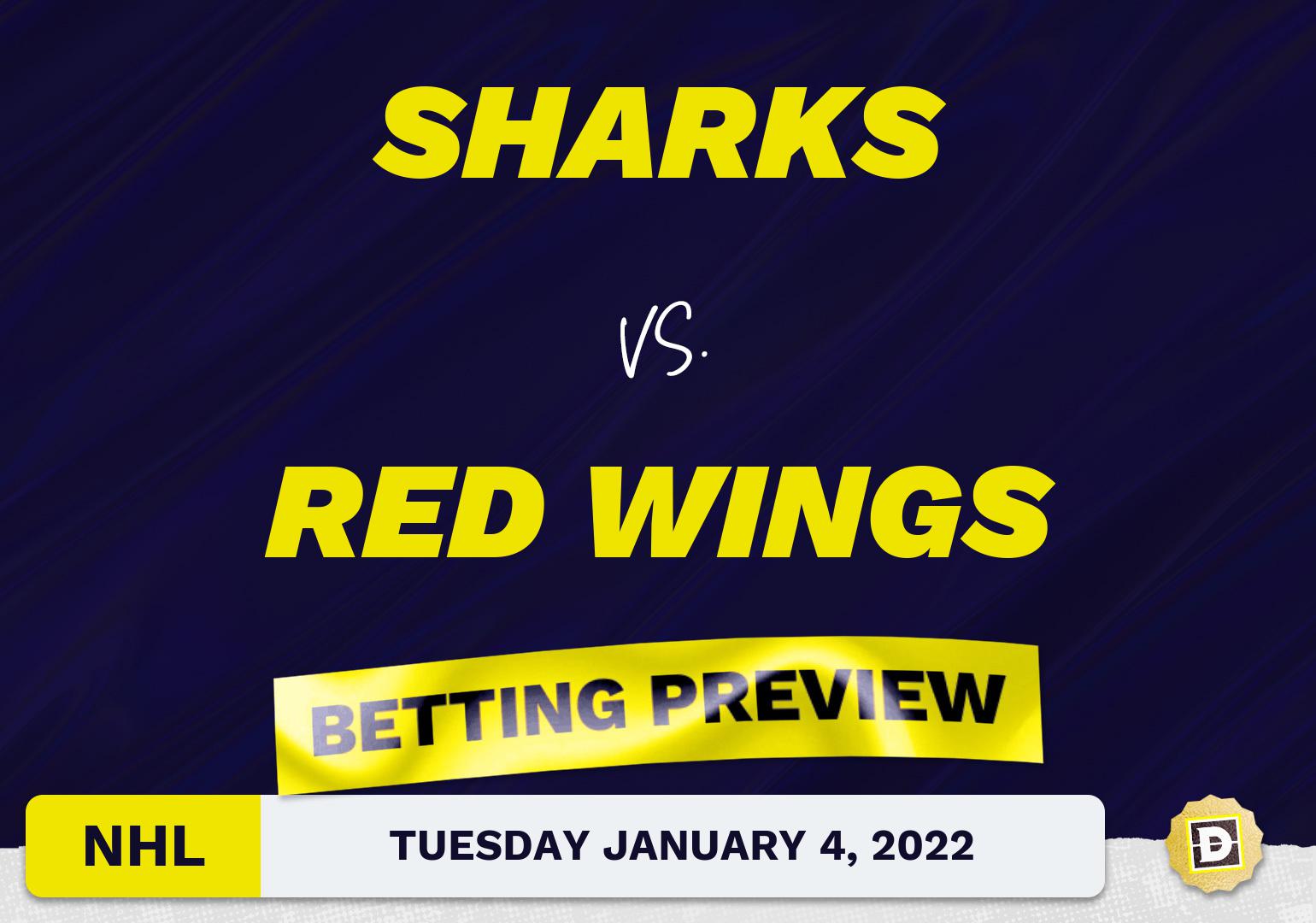 Sharks vs. Red Wings Predictions and Odds - Jan 4, 2022