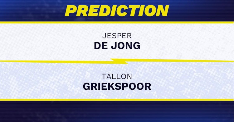 Jesper De Jong vs Tallon Griekspoor Tennis Prediction.