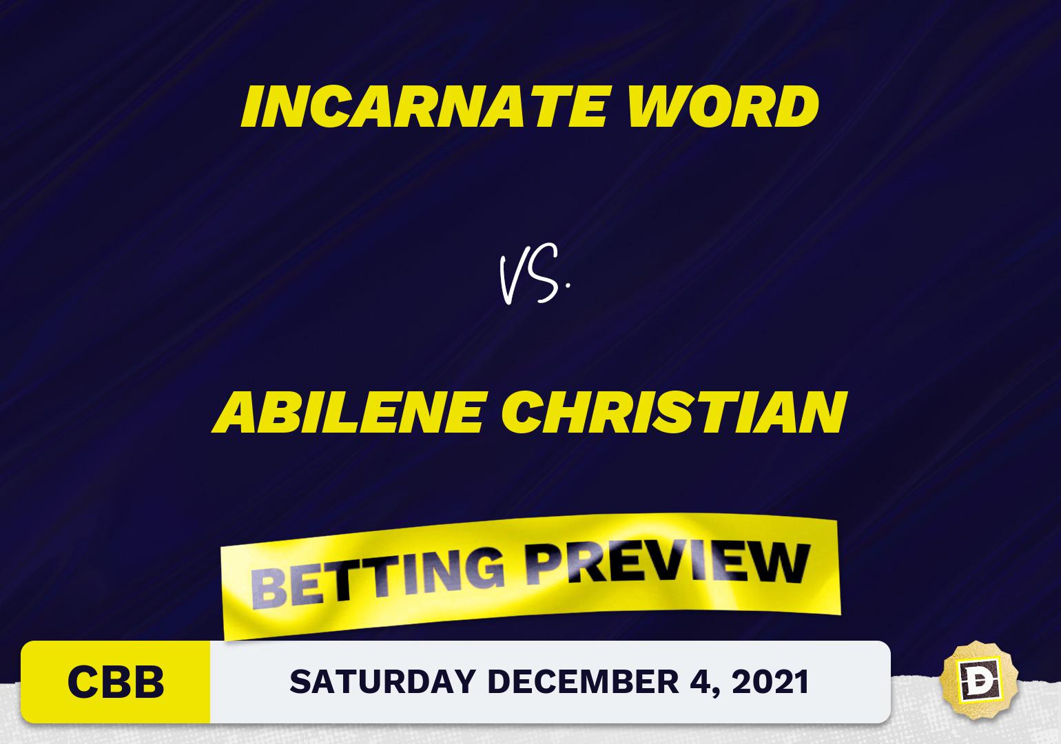 Incarnate Word vs. Abilene Christian CBB Predictions and Odds - Dec 4, 2021
