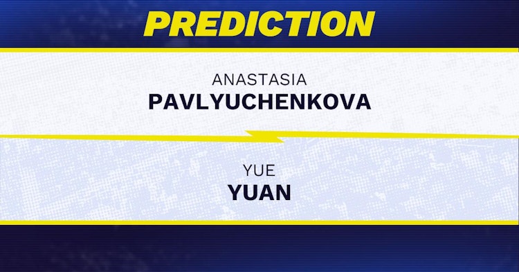 Anastasia Pavlyuchenkova vs Yue Yuan Tennis Prediction.