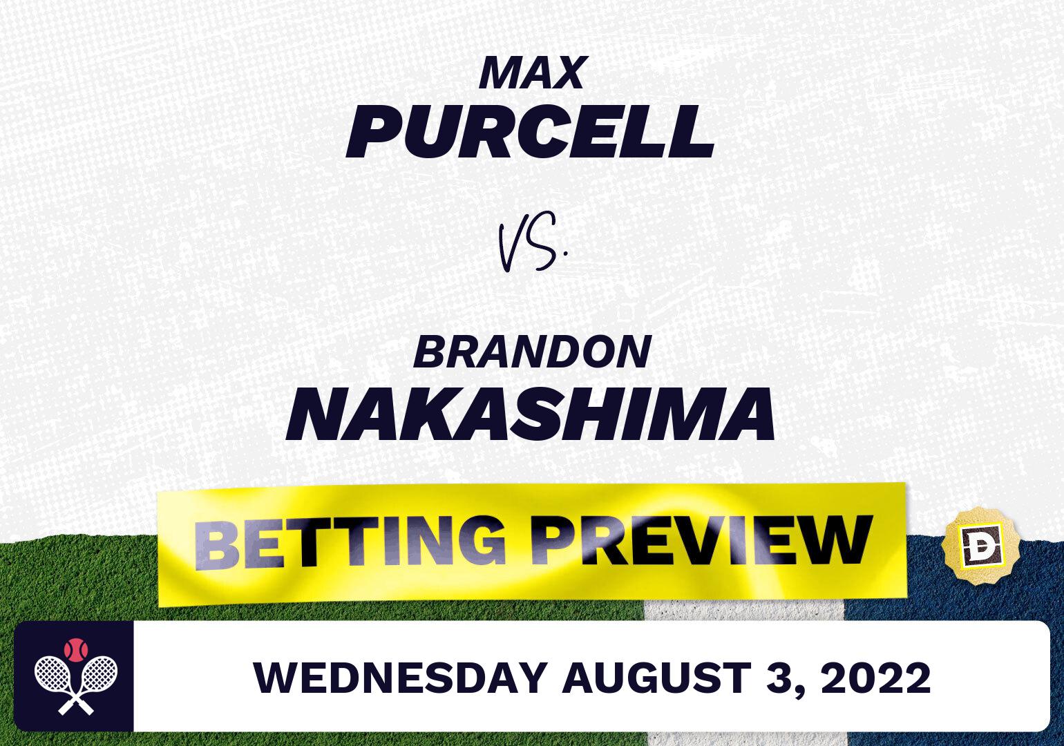 Max Purcell vs. Brandon Nakashima Predictions - Aug 3, 2022