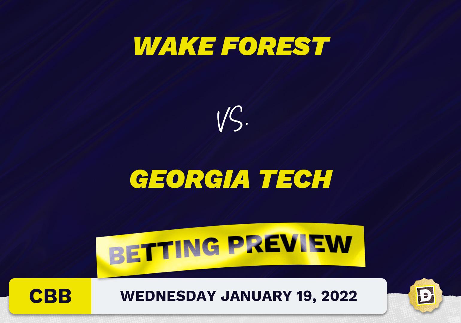 Wake Forest vs. Georgia Tech CBB Predictions and Odds - Jan 19, 2022