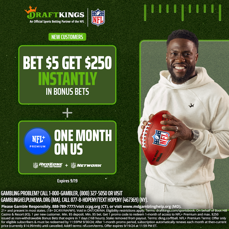 Stream NFL+ Premium for Free with DraftKings Promo Before Thursday Night Football.