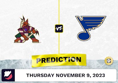 Coyotes vs. Blues Prediction and Odds - November 9, 2023