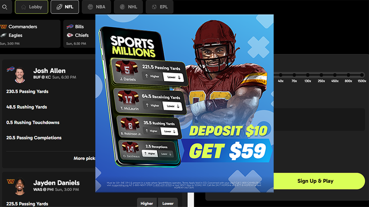 New SportsMillions Promo: Deposit $10, Get $59 for NHL and EPL Pick 'Em This Week