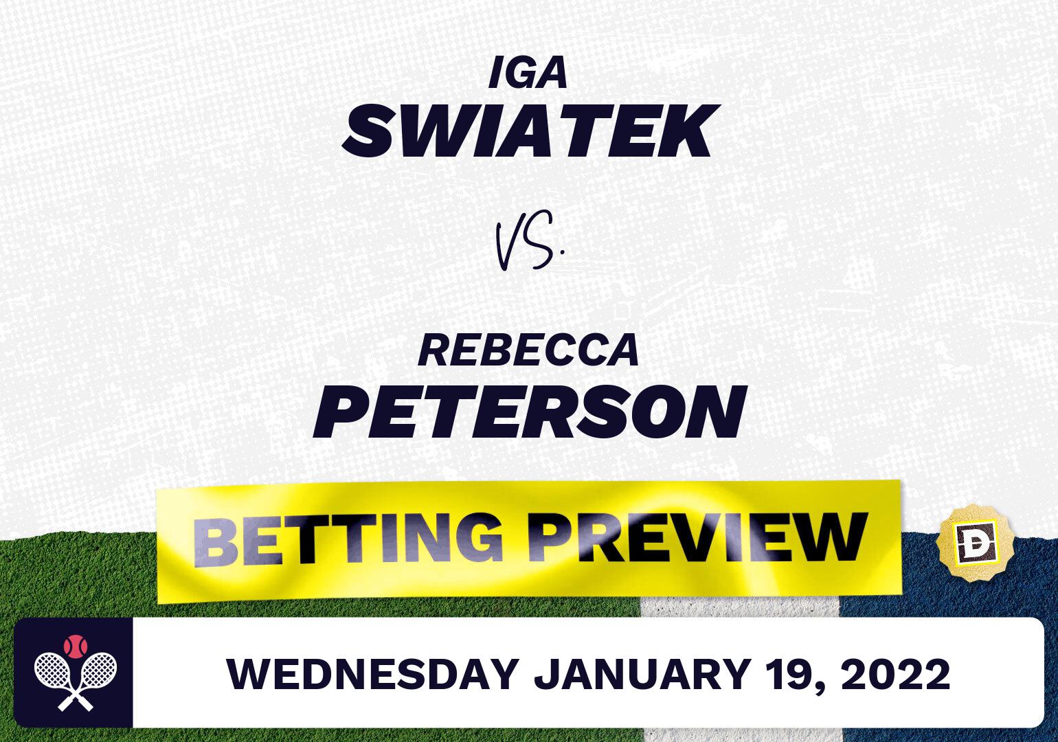 Iga Swiatek vs. Rebecca Peterson Predictions - Jan 19, 2022