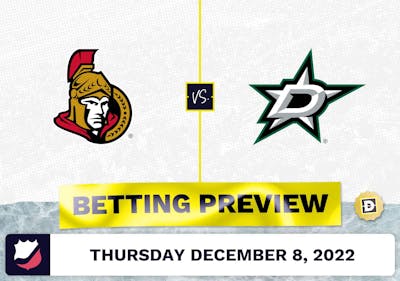 Senators vs. Stars Prediction and Odds - Dec 8, 2022