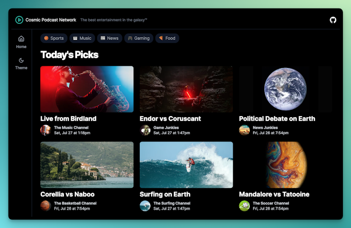 Build a podcast network using Next.js and Partial Prerendering image