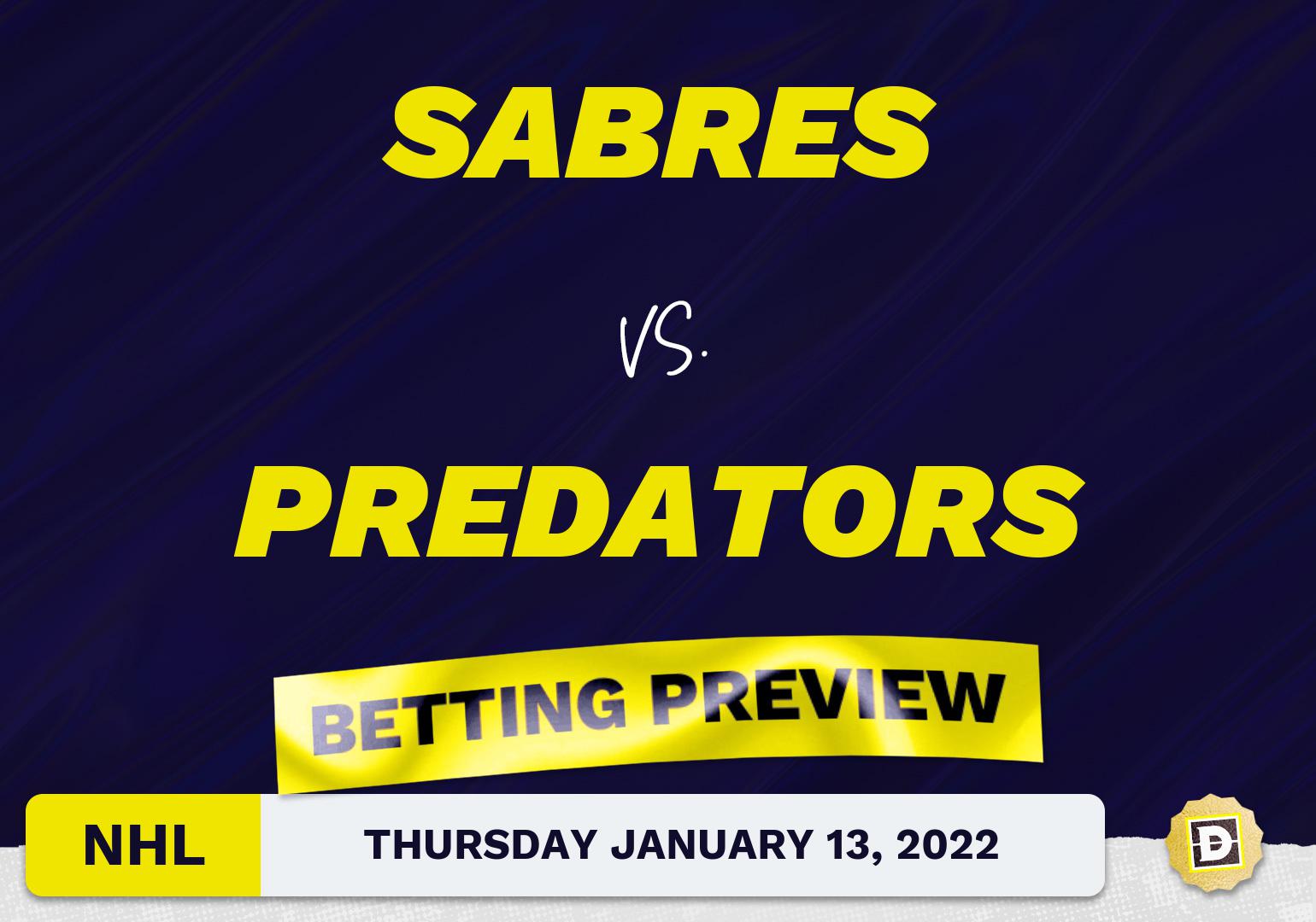 Sabres vs. Predators Predictions and Odds - Jan 13, 2022