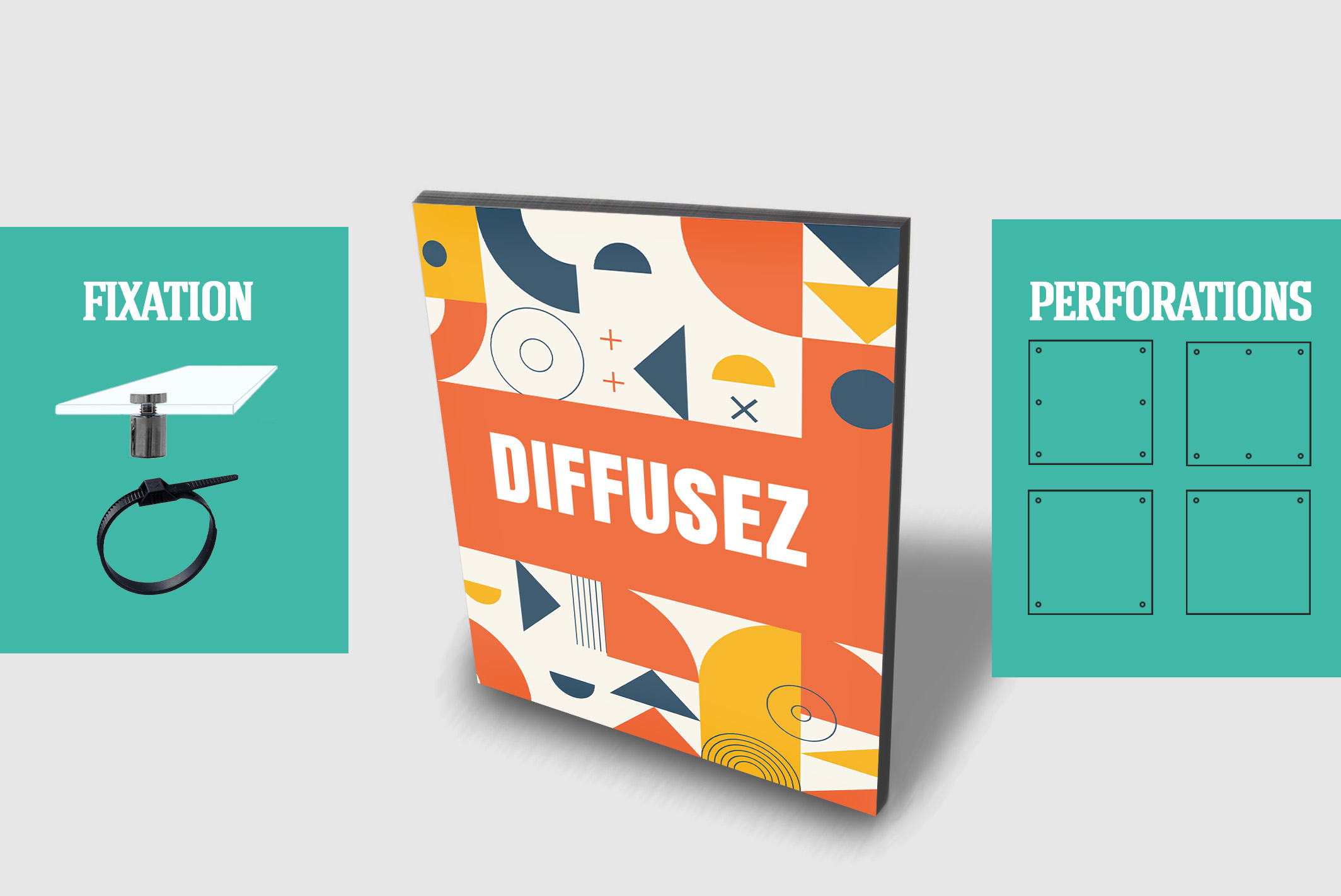 Panneau Dibond 4 mm pour communication visuelle intérieure et extérieure