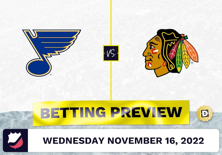 Blues vs. Blackhawks Prediction and Odds - Nov 16, 2022