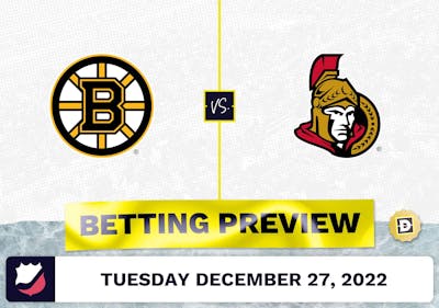 Bruins vs. Senators Prediction and Odds - Dec 27, 2022