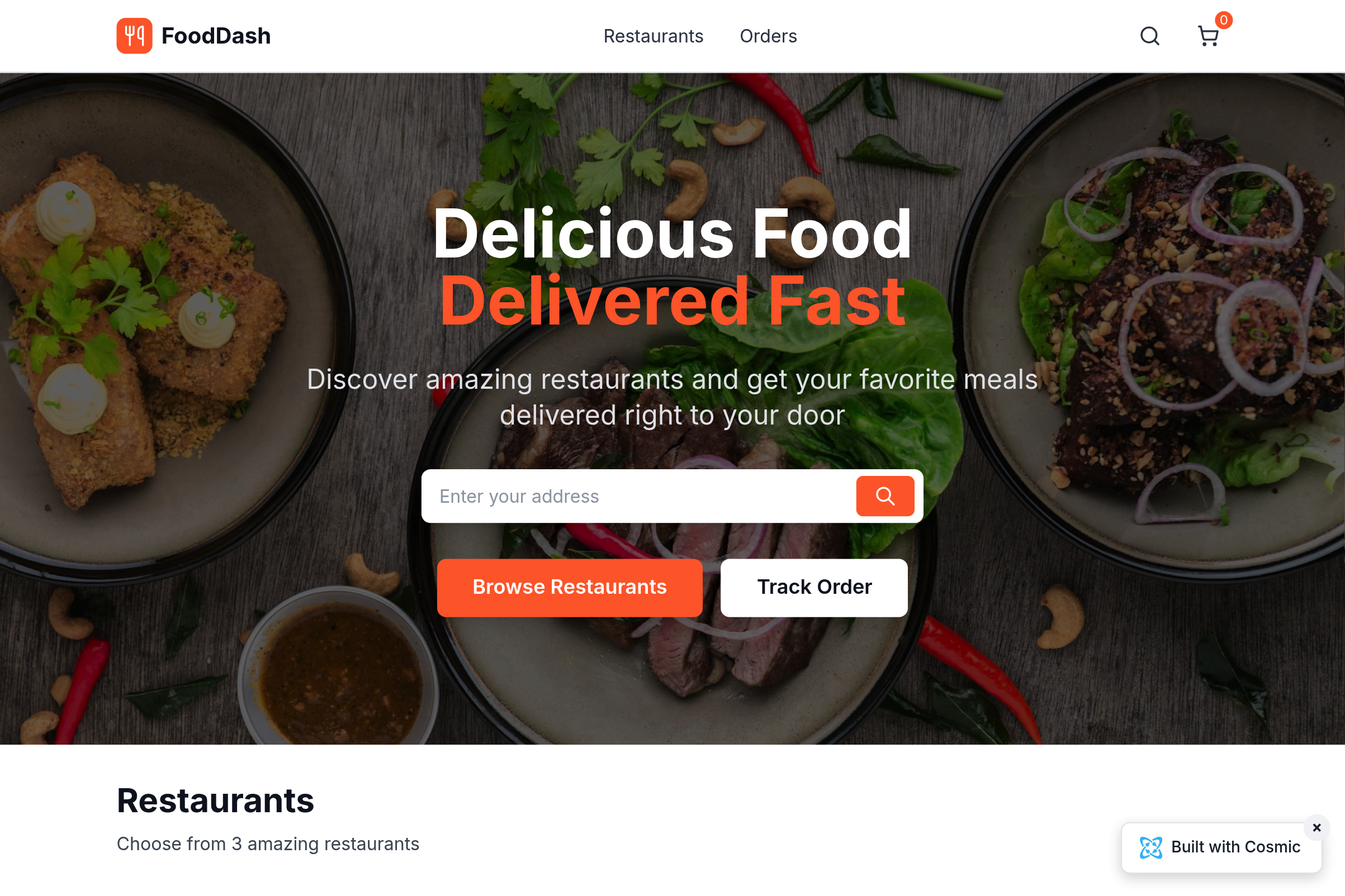 Screenshot of DoorDash Clone