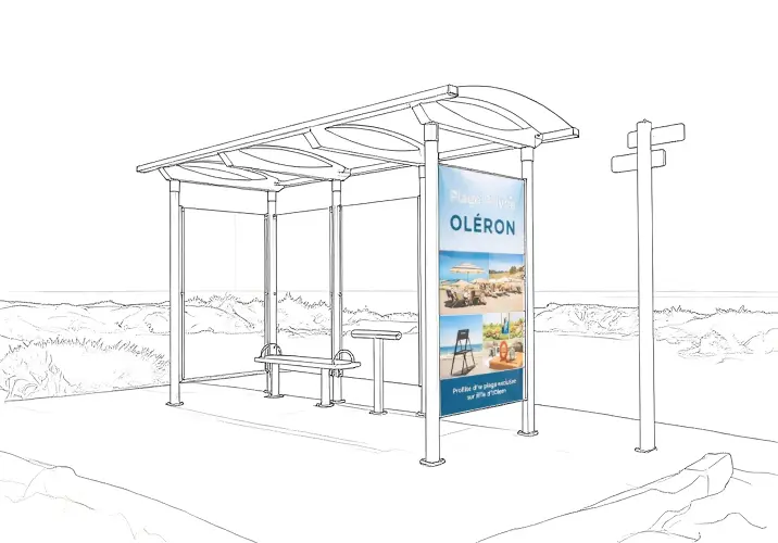 Impression grand format sur papier dos bleu