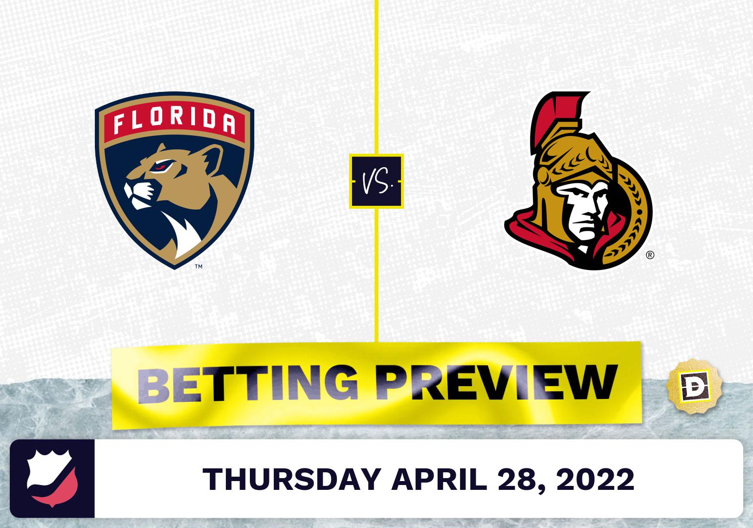 Panthers vs. Senators Prediction and Odds - Apr 28, 2022