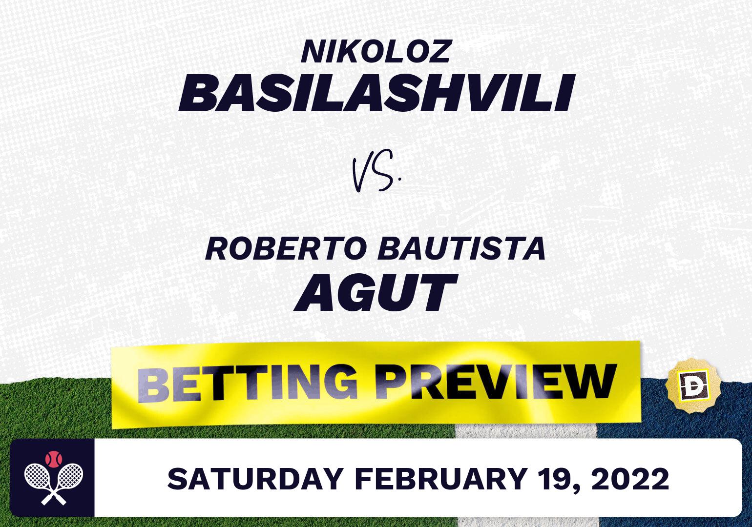 Nikoloz Basilashvili vs. Roberto Bautista Agut Predictions - Feb 19, 2022