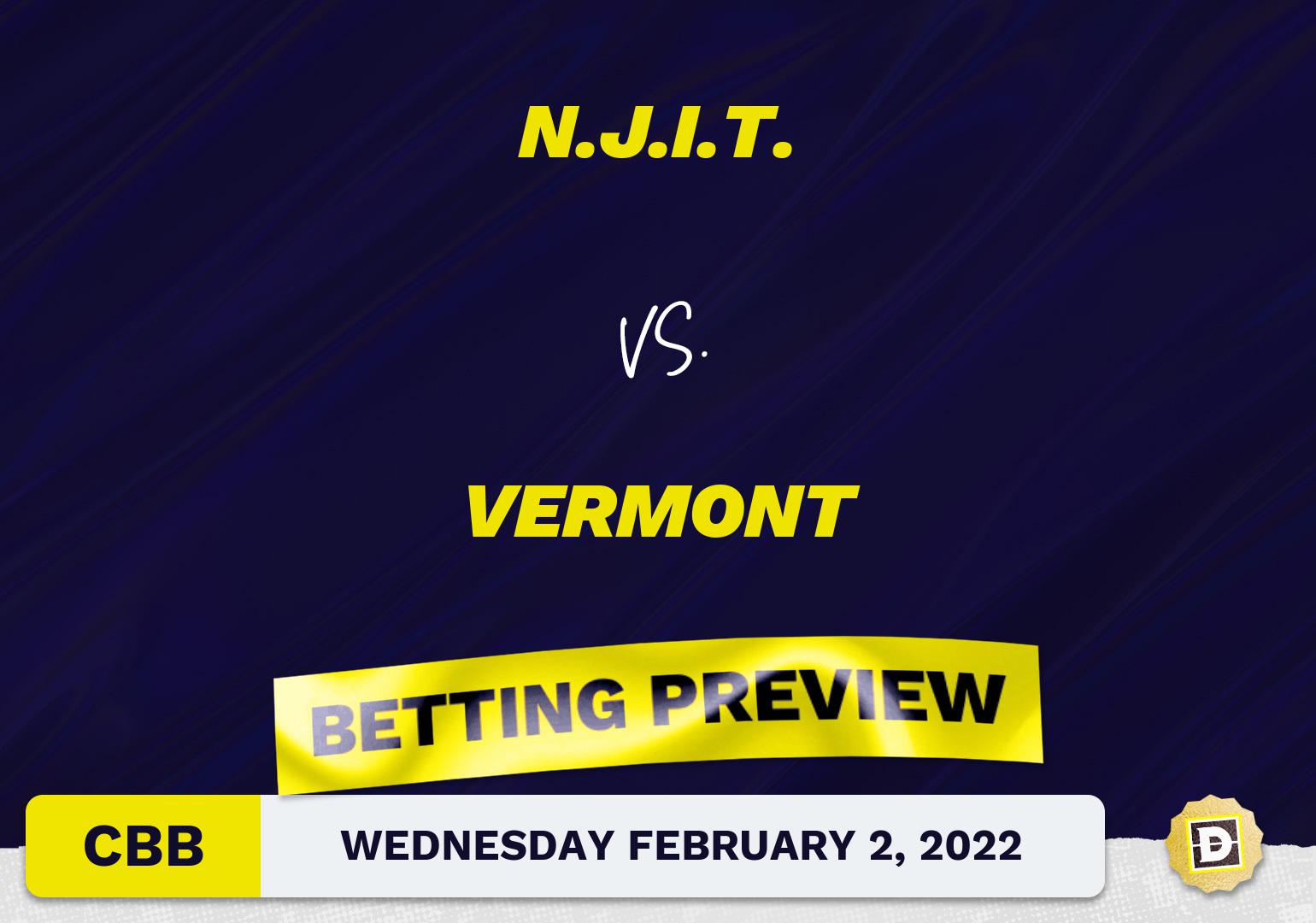 N.J.I.T. vs. Vermont CBB Predictions and Odds - Feb 2, 2022