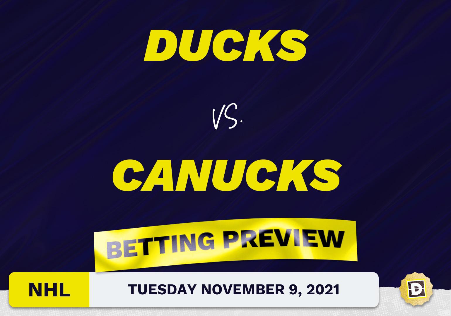 Ducks vs. Canucks Predictions and Odds - Nov 9, 2021