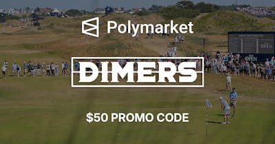 Polymarket invite code "DIMERS" debuts $50 British Open promo
