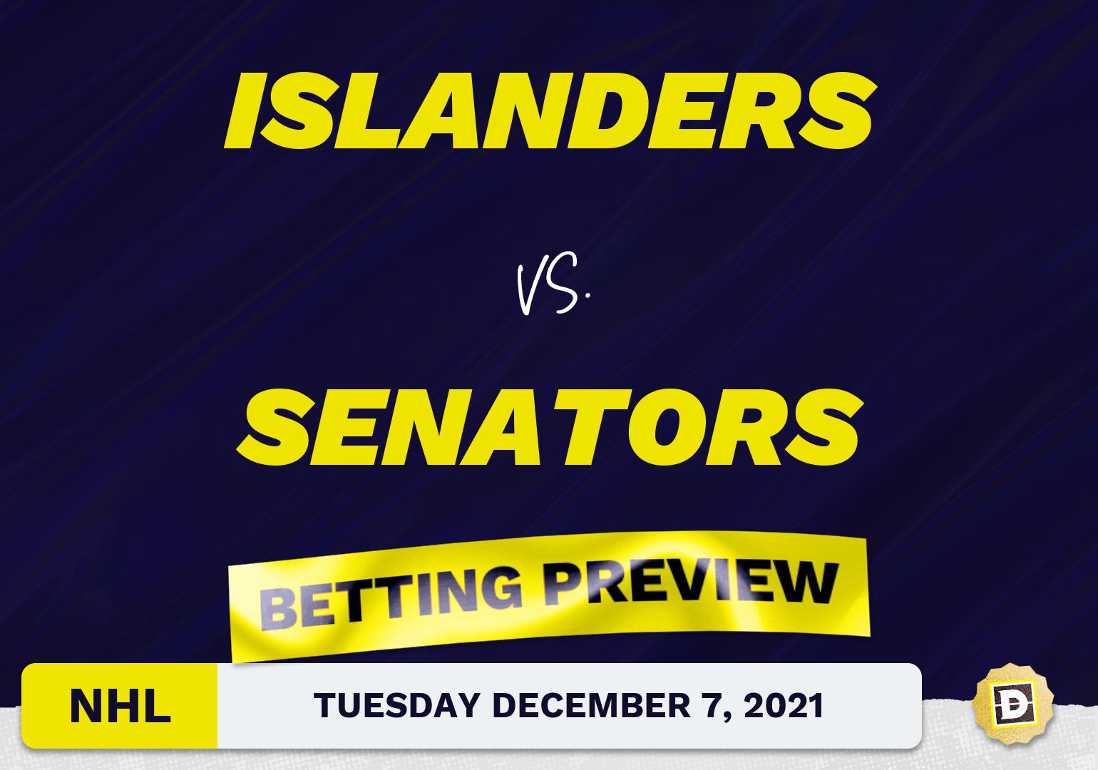 Islanders vs. Senators Predictions and Odds - Dec 7, 2021