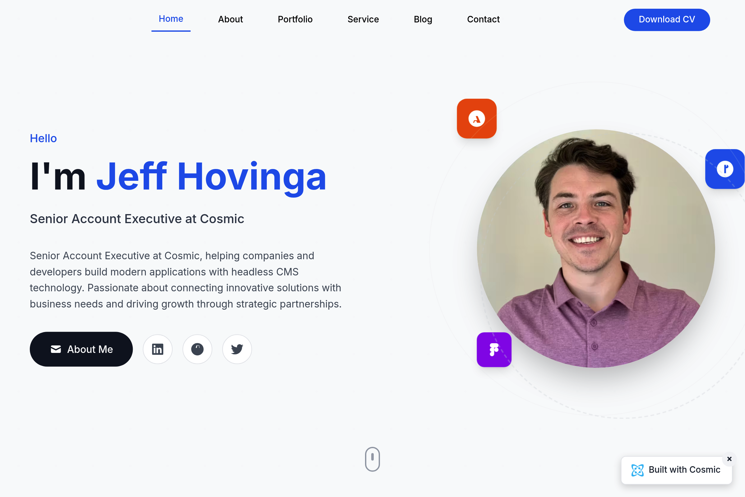 Screenshot of My Professional Site