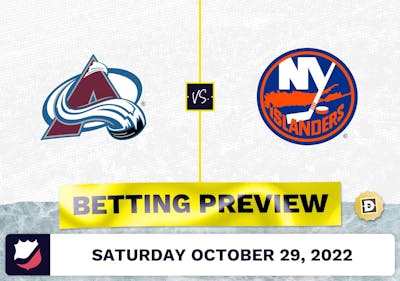Avalanche vs. Islanders Prediction and Odds - Oct 29, 2022