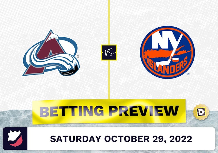 Avalanche vs. Islanders Prediction and Odds - Oct 29, 2022