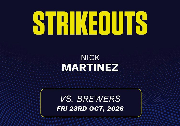 Nick Martinez projected stats for Friday, October 23, 2026.