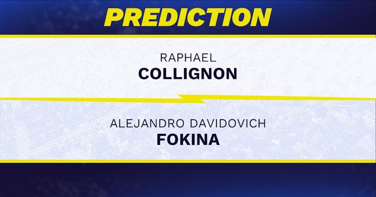 Raphael Collignon vs Alejandro Davidovich Fokina Tennis Prediction.