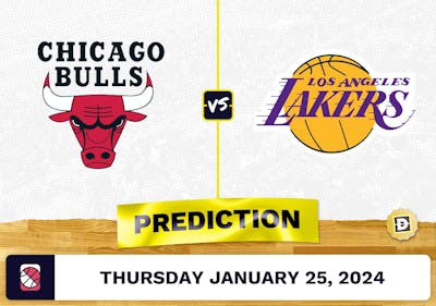 Chicago Bulls vs. Los Angeles Lakers Prediction, Odds, NBA Picks [1/25/2024]