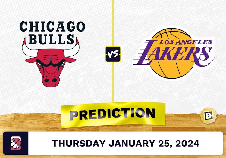 Chicago Bulls vs. Los Angeles Lakers Prediction, Odds, NBA Picks [1/25/2024]