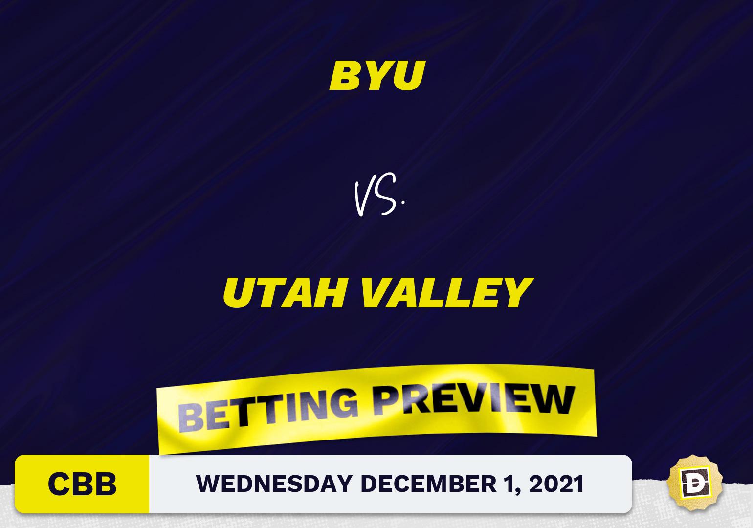 BYU vs. Utah Valley CBB Predictions and Odds - Dec 1, 2021