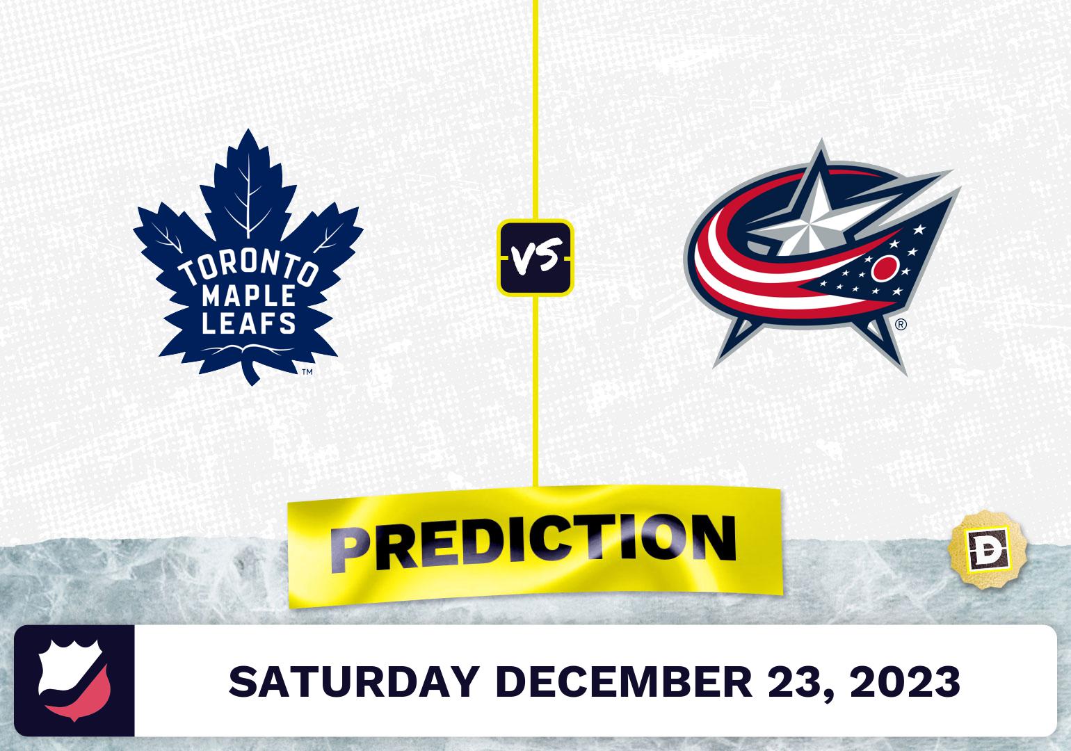Toronto Maple Leafs vs. Columbus Blue Jackets Prediction, Odds, NHL Picks  [12/23/2023]
