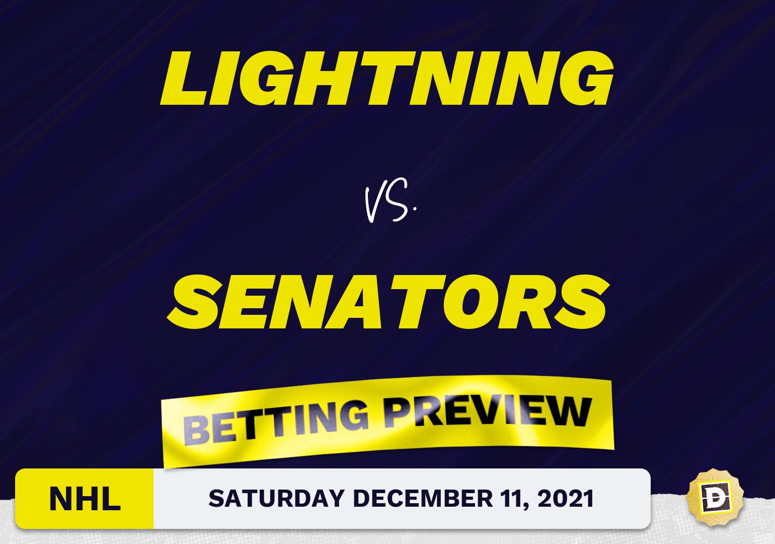 Lightning vs. Senators Predictions and Odds - Dec 11, 2021