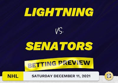 Lightning vs. Senators Predictions and Odds - Dec 11, 2021