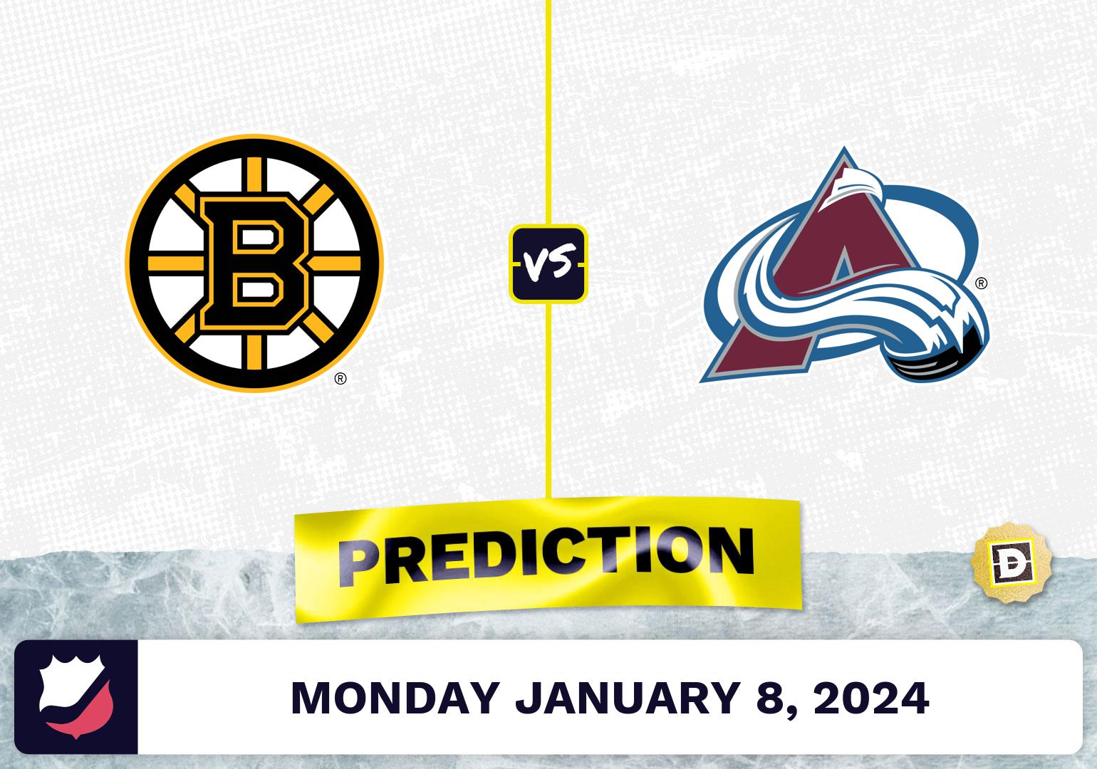 Boston Bruins vs. Colorado Avalanche Prediction, Odds, NHL Picks  [1/8/2024]