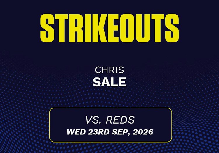 Chris Sale projected stats for Wednesday, September 23, 2026.
