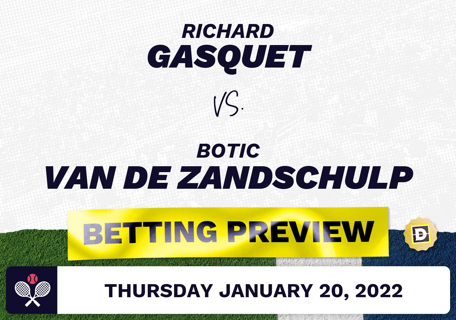 Richard Gasquet vs. Botic van de Zandschulp Predictions - Jan 20, 2022