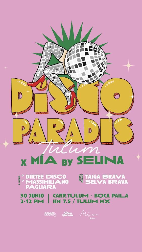 Disco Paradise, Massimiliano Pagliara @ Mia Beach Club Tulum - TULUM PARTY