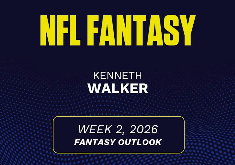 Kenneth Walker projected stats Week 2, 2026.