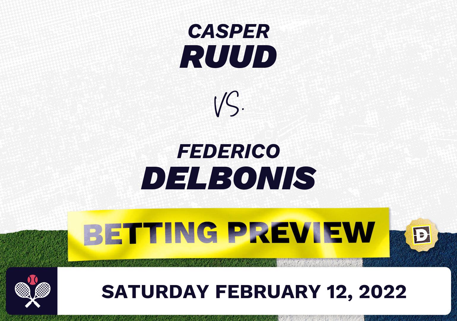 Casper Ruud vs. Federico Delbonis Predictions - Feb 12, 2022