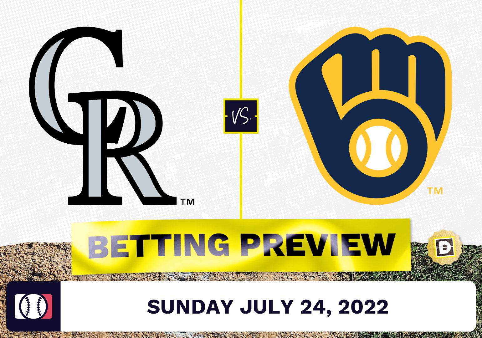 Rockies vs. Brewers Prediction and Odds - Jul 24, 2022