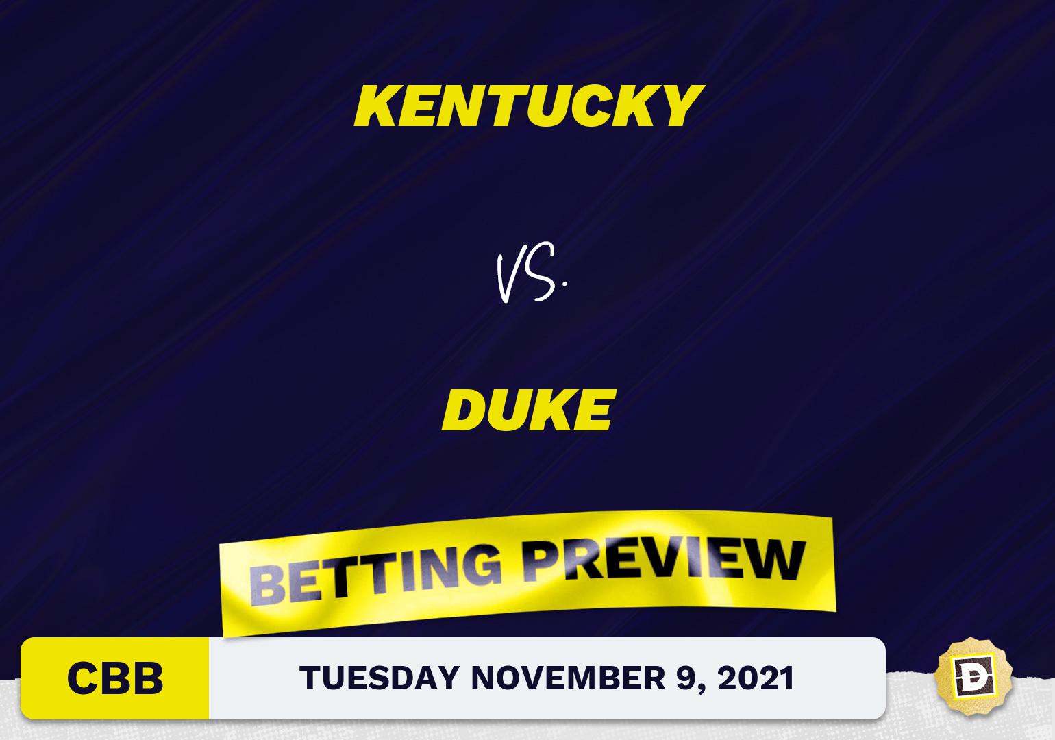 Kentucky vs. Duke CBB Predictions and Odds - Nov 9, 2021