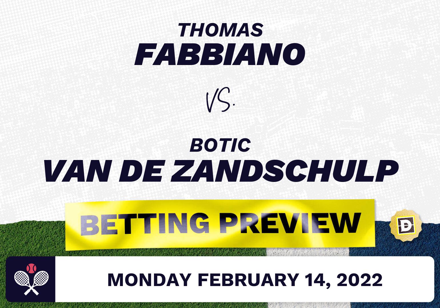 Thomas Fabbiano vs. Botic Van de Zandschulp Predictions - Feb 14, 2022