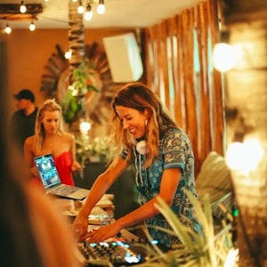 Gather around the DJ booth