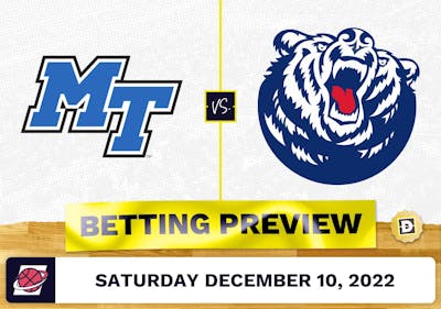 Middle Tennessee vs. Belmont CBB Prediction and Odds - Dec 10, 2022