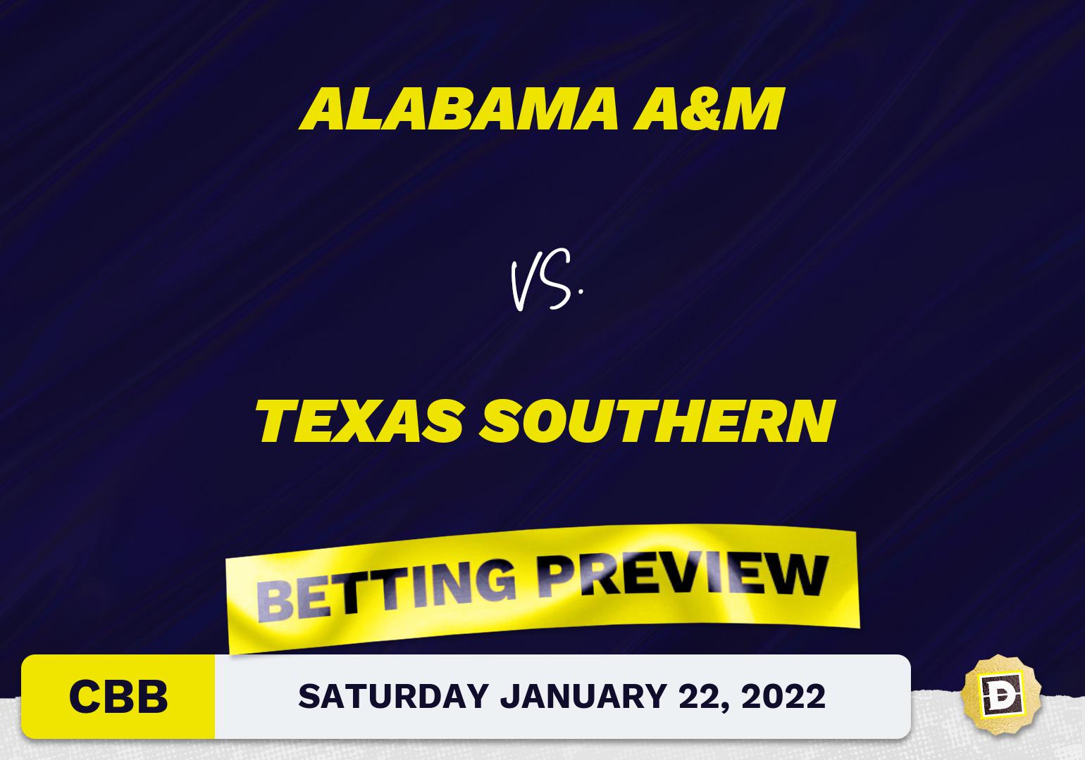 Alabama A&M vs. Texas Southern CBB Predictions and Odds - Jan 22, 2022