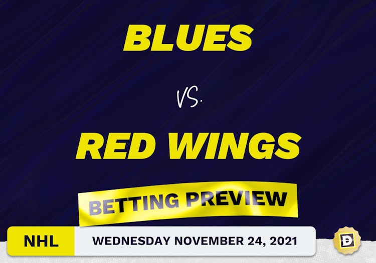 Blues vs. Red Wings Predictions and Odds - Nov 24, 2021